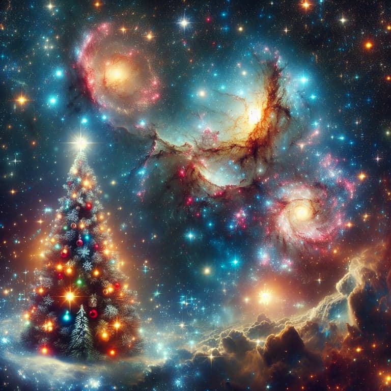 NASA Unveils Stunning 'Christmas Tree' and 'Christmas Wreath' Star Clusters in Festive Display