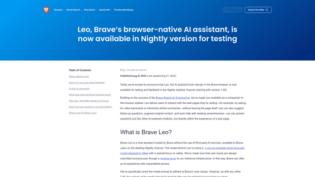 Thumbnail image for Brave Leo