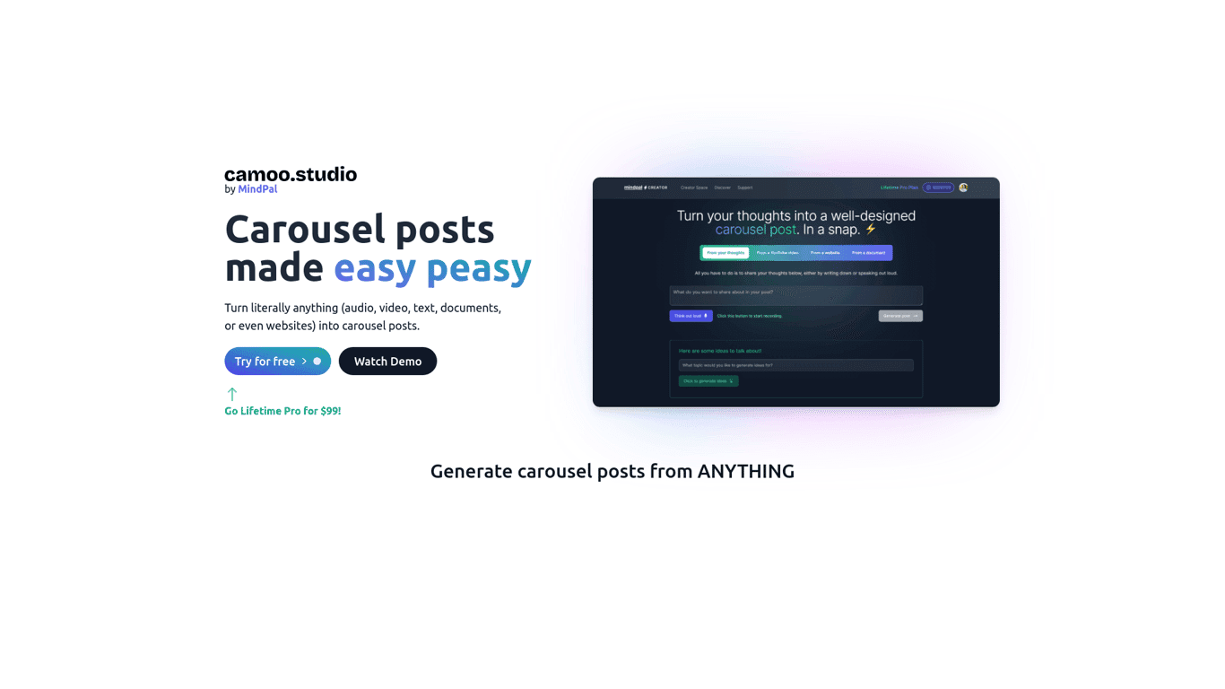 CAMOO screenshot