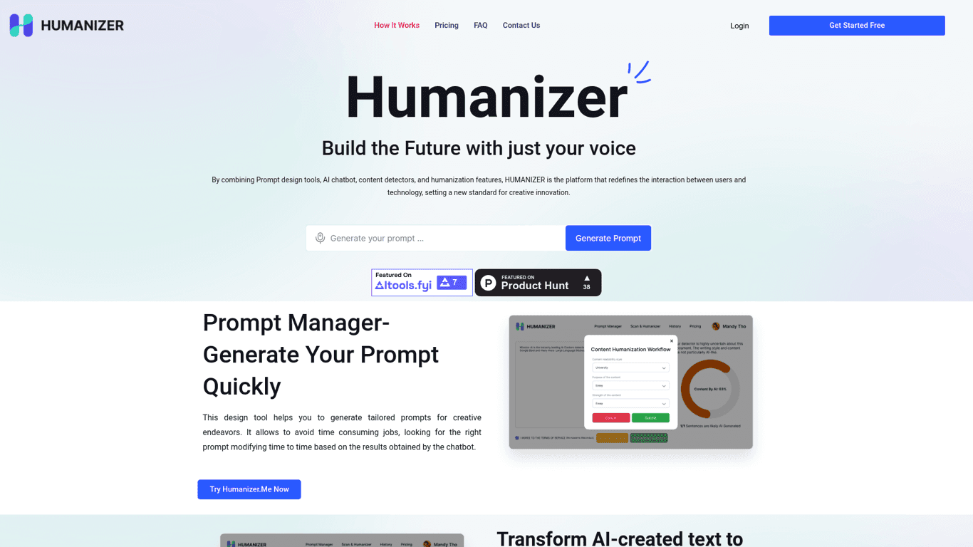Humanizer.me screenshot