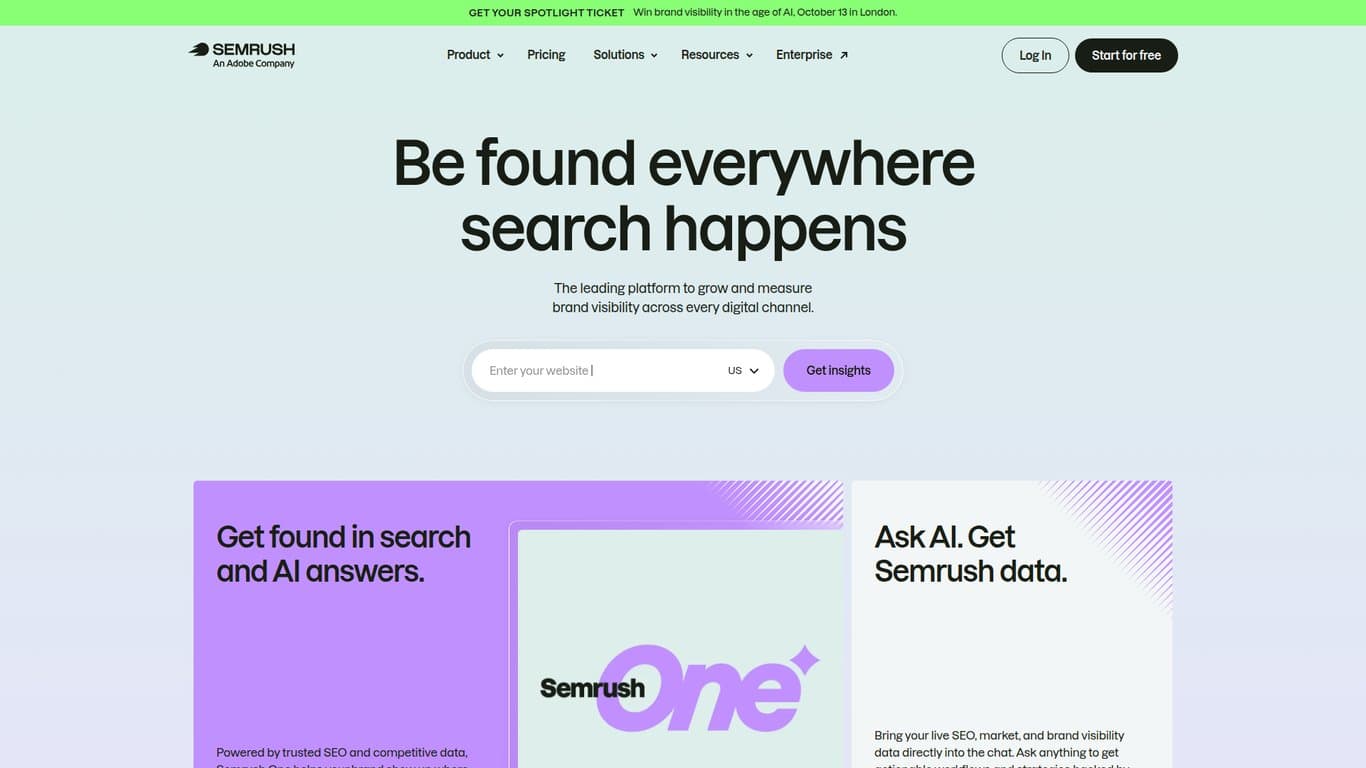Semrush screenshot