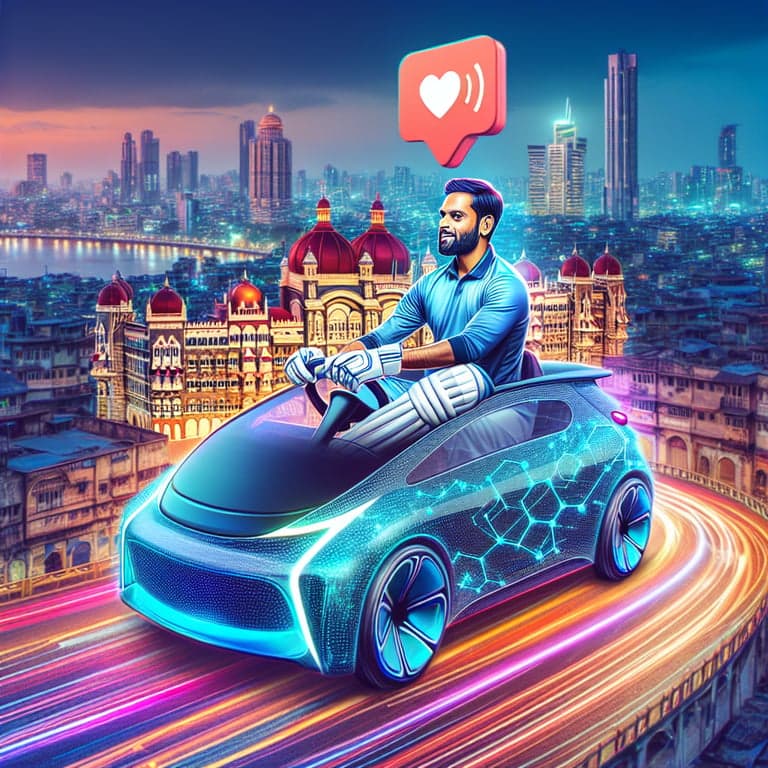 Rohit Sharma Cruises Mumbai in Tesla Model Y: A Viral Sensation Reposted by Elon Musk!