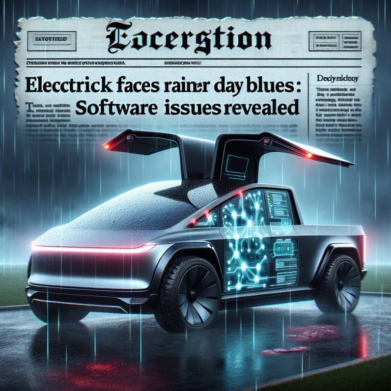 Tesla Cybertruck Faces Rainy Day Blues: Software Issues Revealed