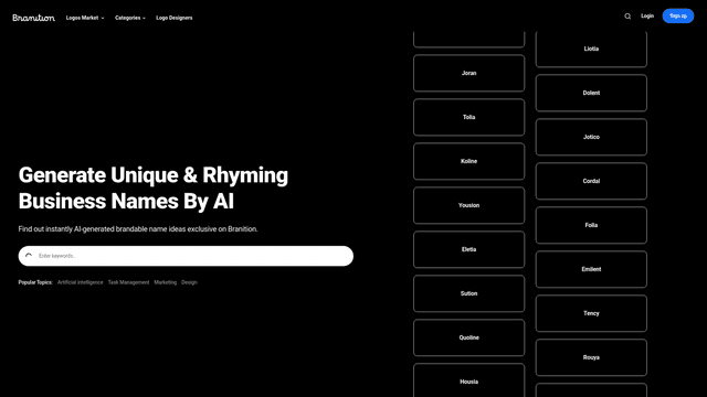 Thumbnail image for Business Name Generator by Branition