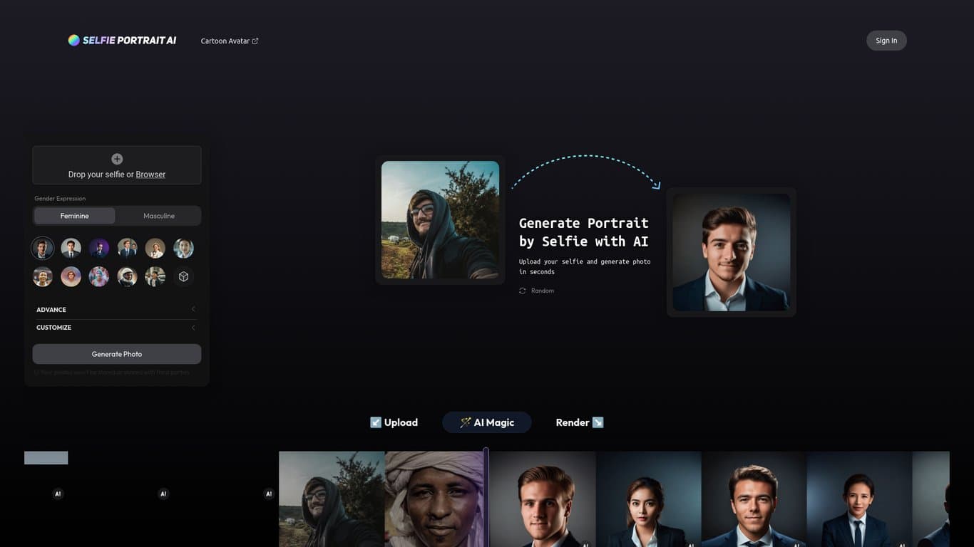 Business Portrait AI screenshot