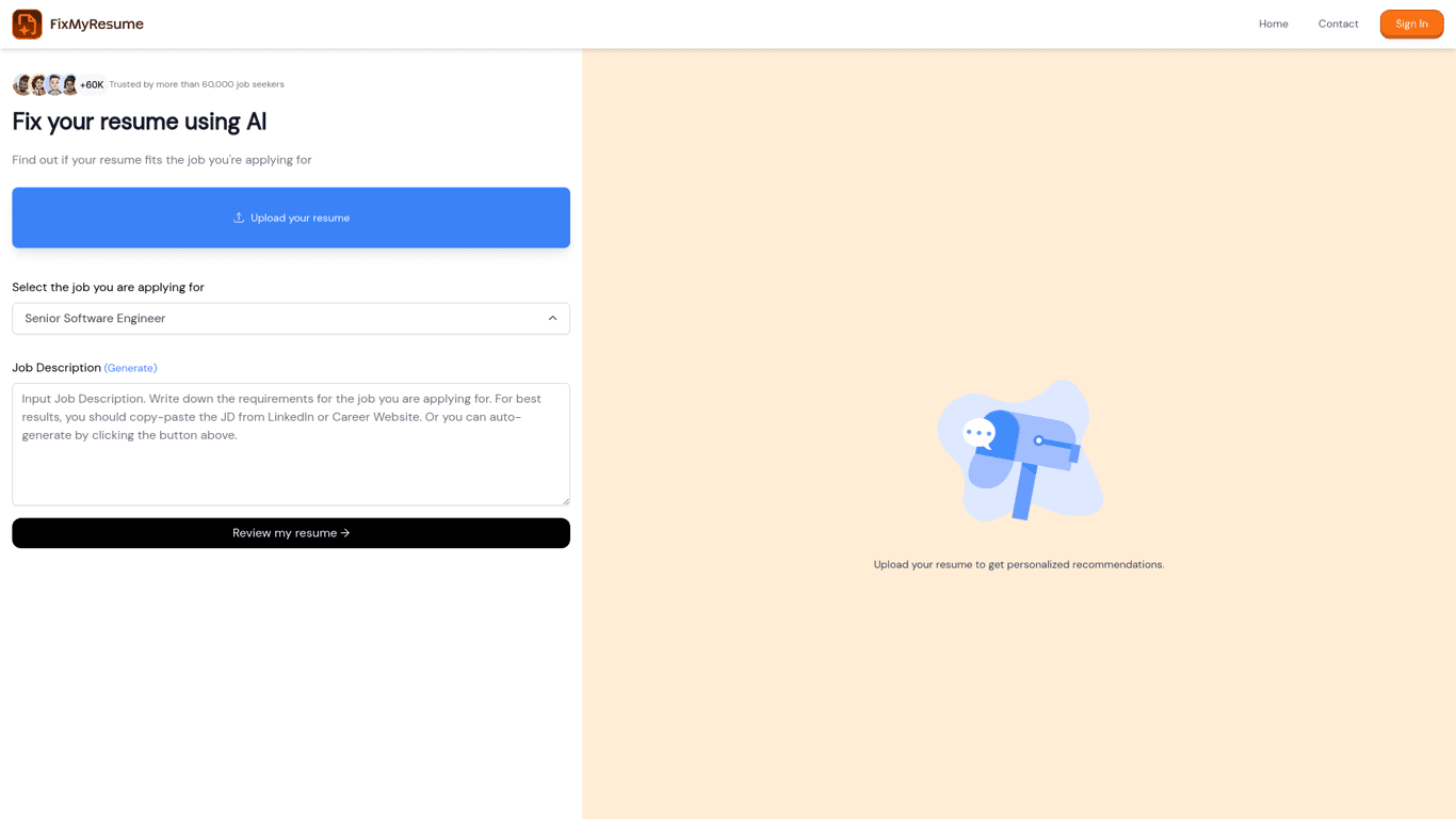 Resume Reviewer screenshot