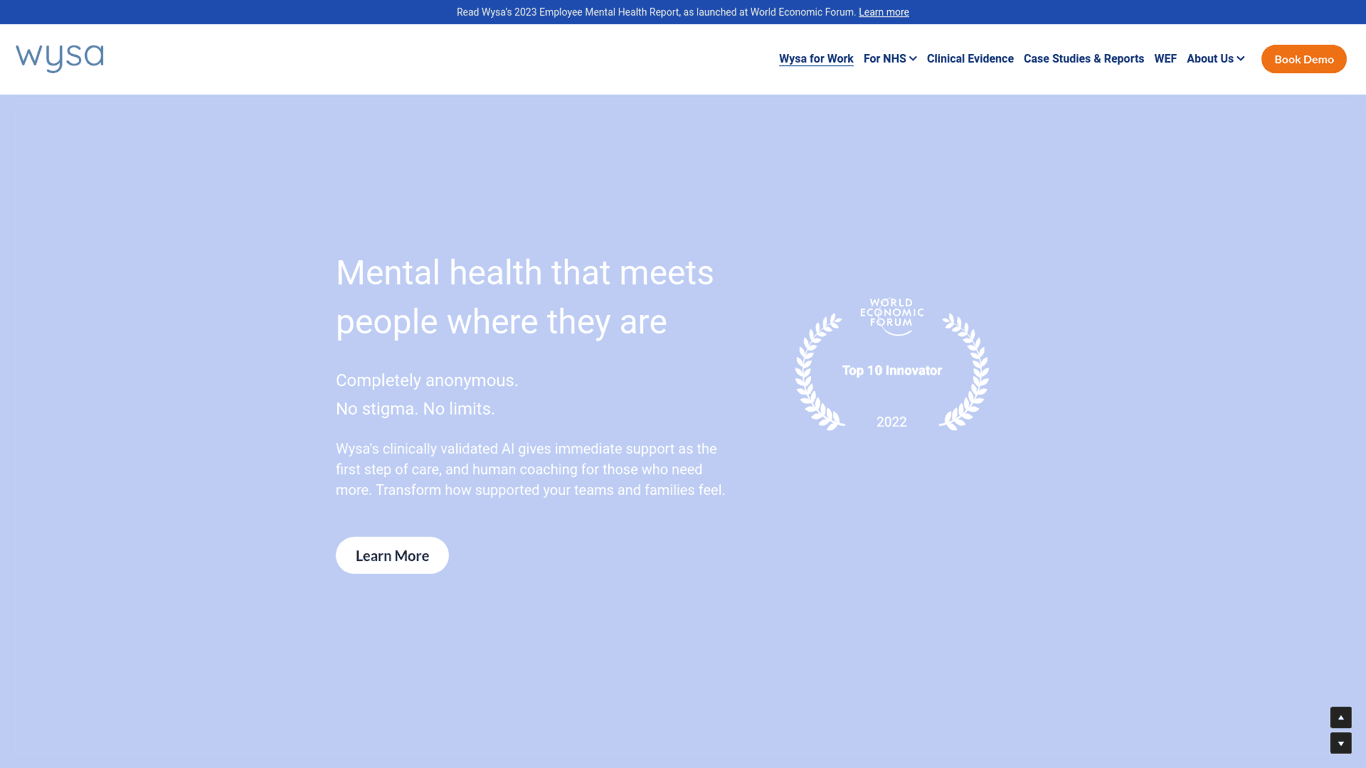 Wysa screenshot