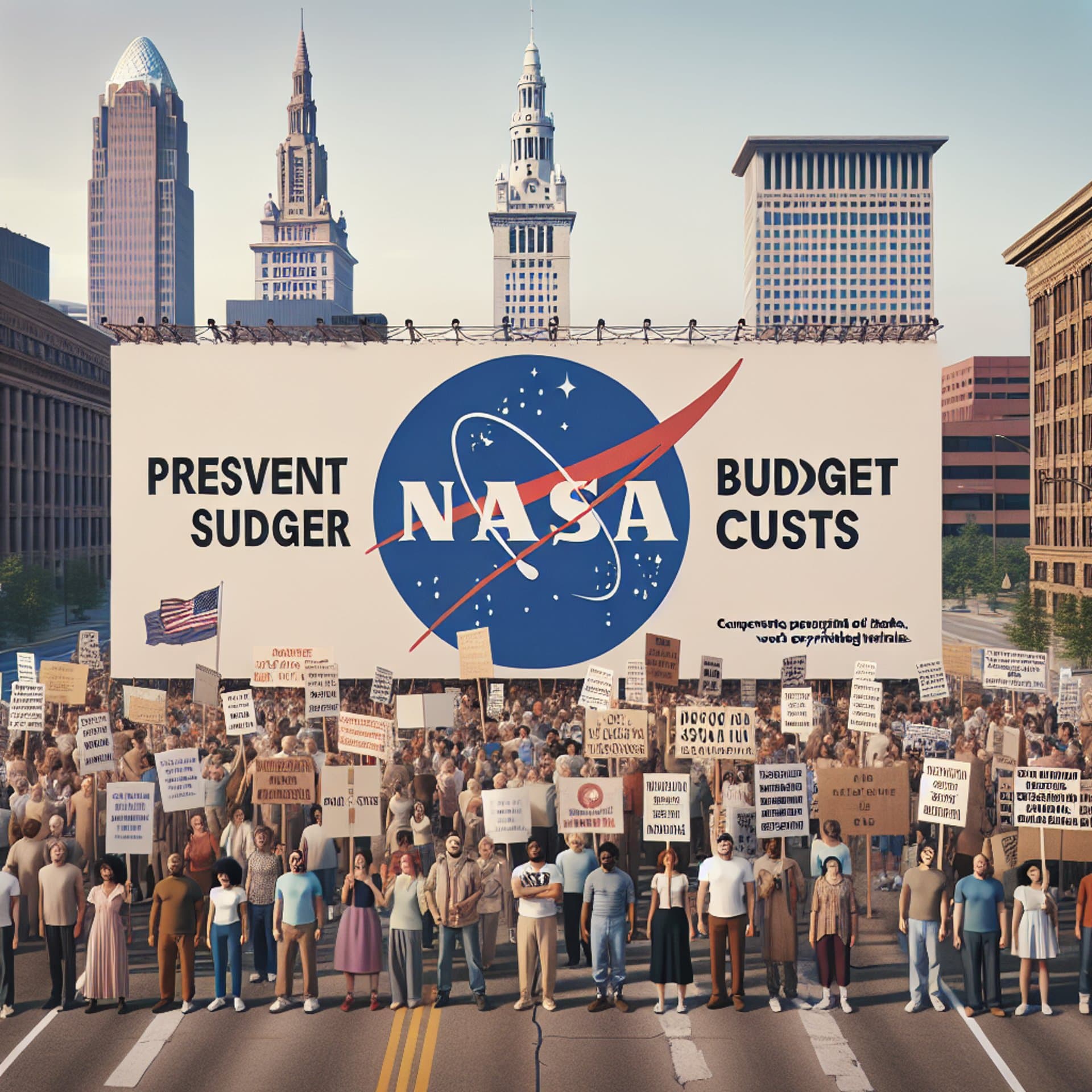 Cleveland Protestors Stand Up Against NASA Budget Cuts