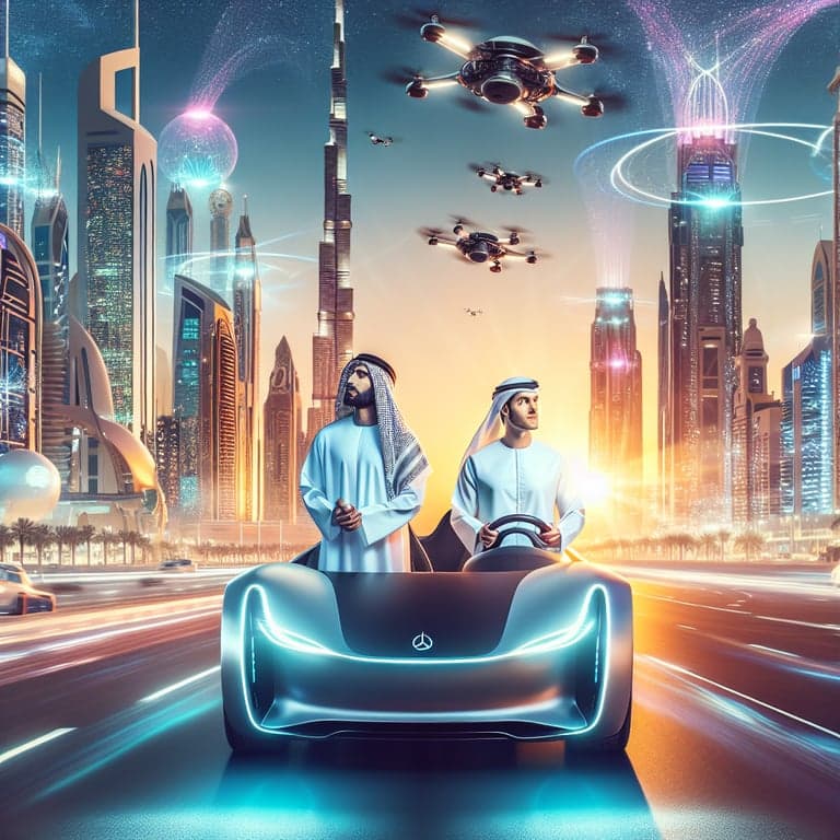 Sheikh Hamdan and Elon Musk's Tech Tour: A Dubai Drive on the Future Road