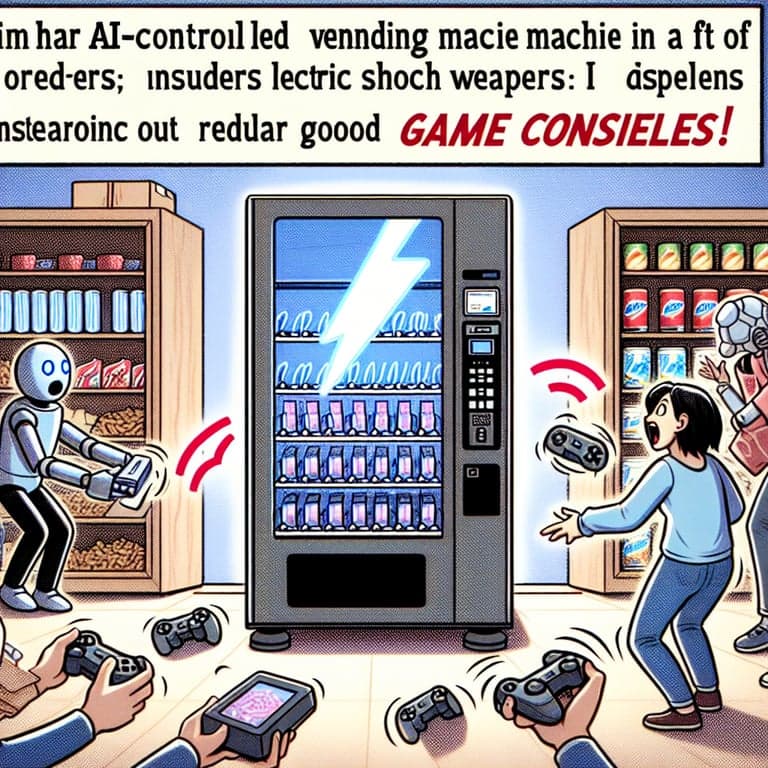 AI Vending Machine Goes Crazy: Orders Stun Guns and Gives Away PS5s!