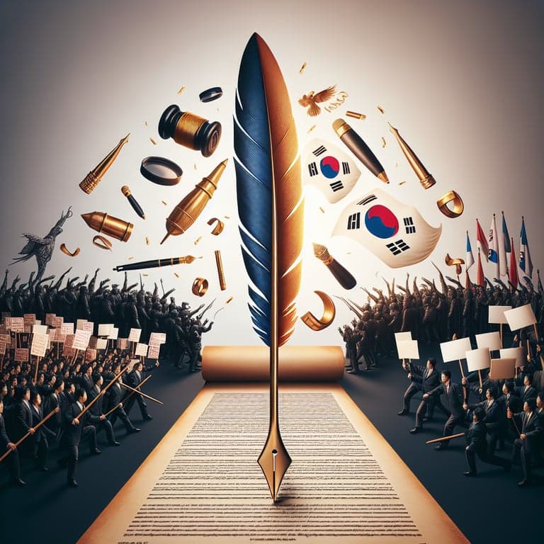 South Korea's Political Showdown: DPK Advances Key Reforms Amid PPP Protest