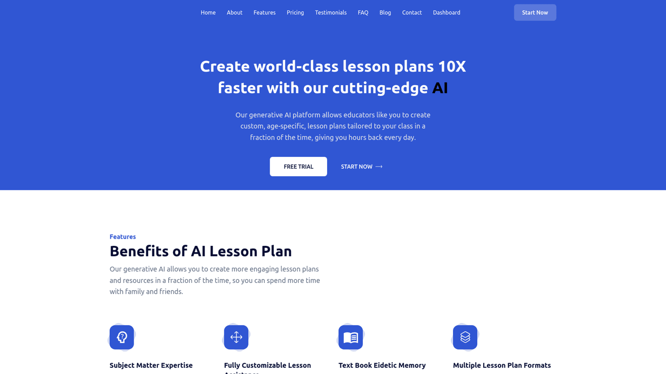 AI-Lesson Plan screenshot