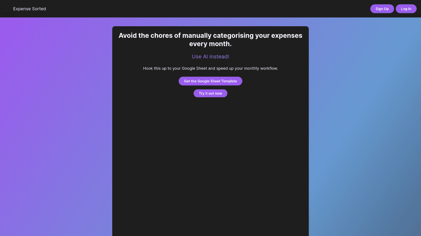 Expense Sorted screenshot