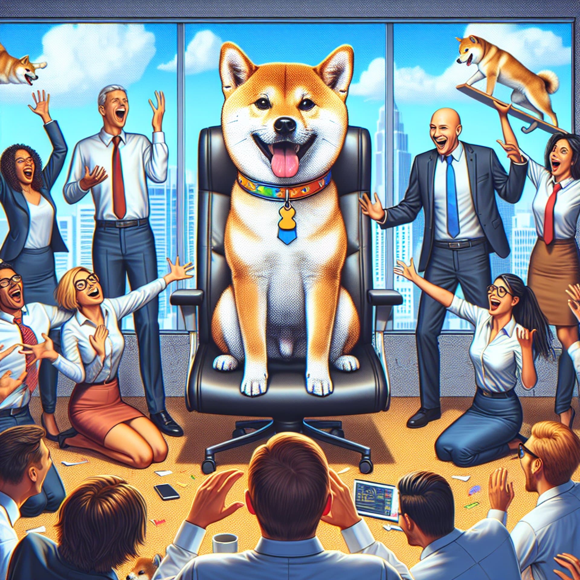 Elon Musk Unleashes FLOKI Frenzy: See What Happens When His Shiba Inu Takes the CEO's Chair!