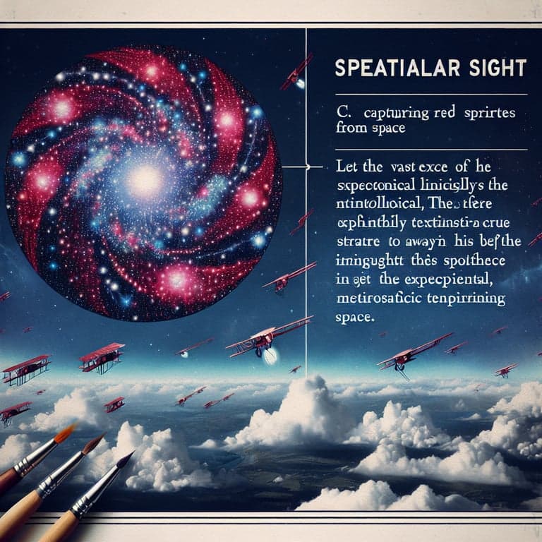 Spectacular Sight: Capturing Rare Red Sprites from Space