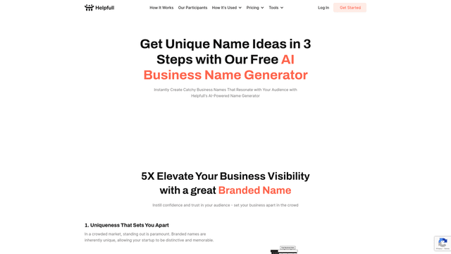 Thumbnail image for AI Business Name Generator By Helpfull