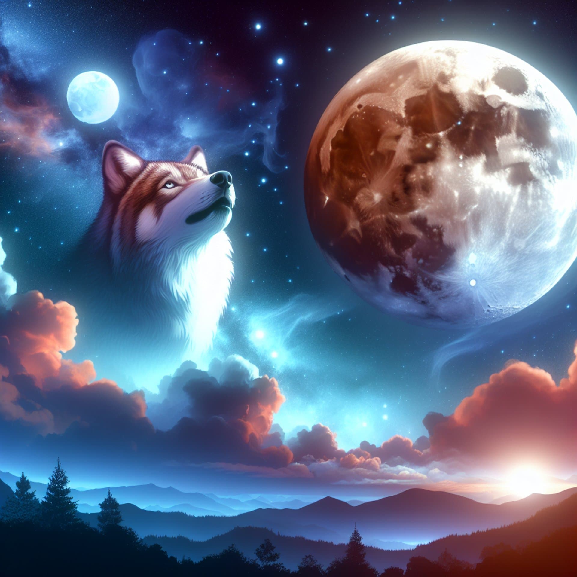 Witness the Majestic Wolf Moon Blocking Mars: A Skywatcher's Delight!