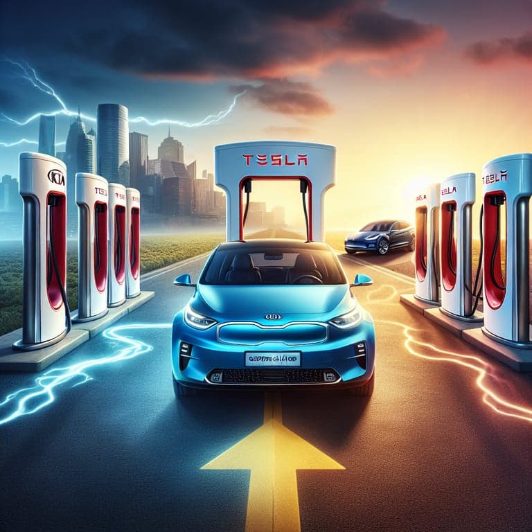 Kia's Charge Forward: Tesla Supercharger Access Rolls Out for Kia EVs