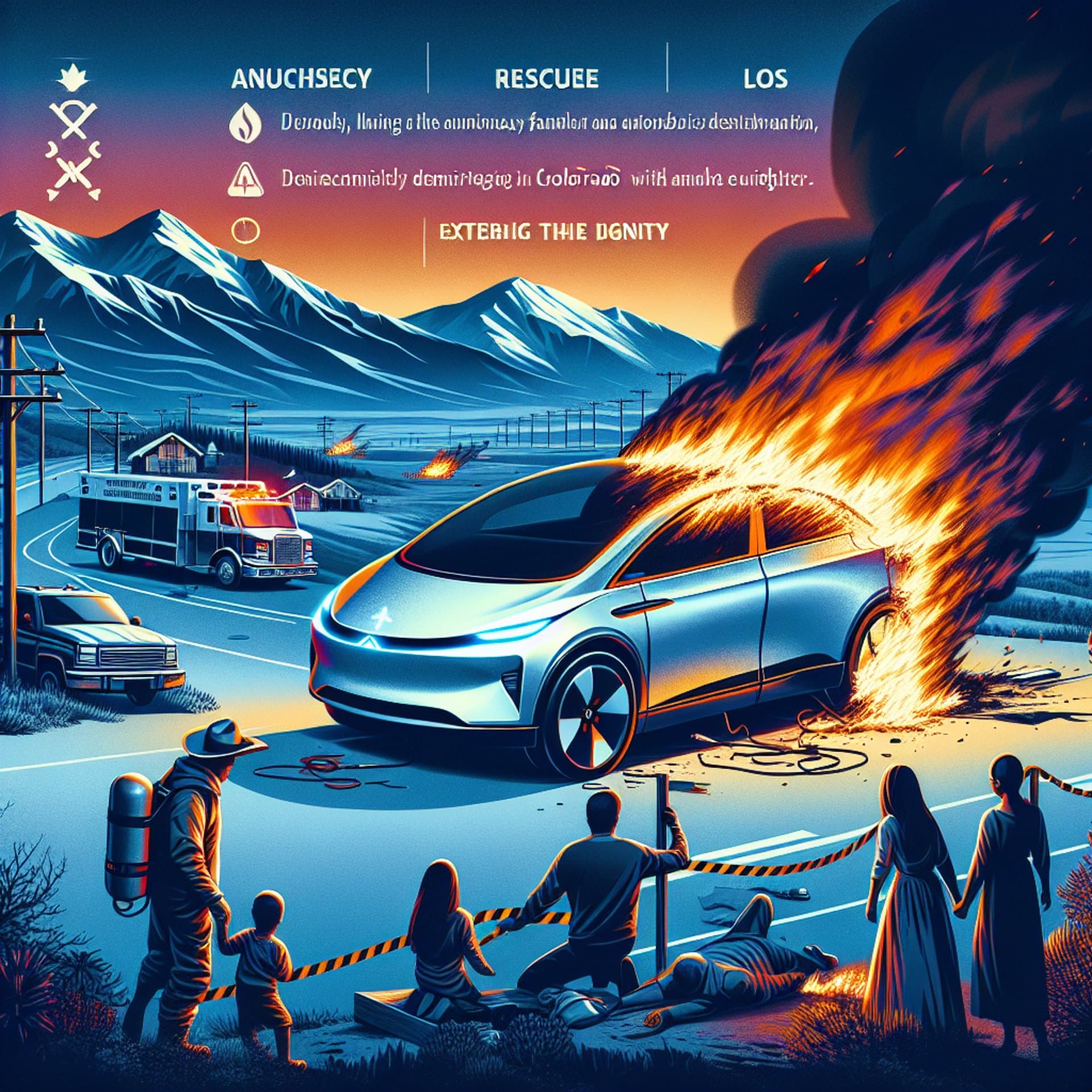 Tesla Tragedy: Colorado Family Escapes Fiery Crash, Tesla Driver Dies