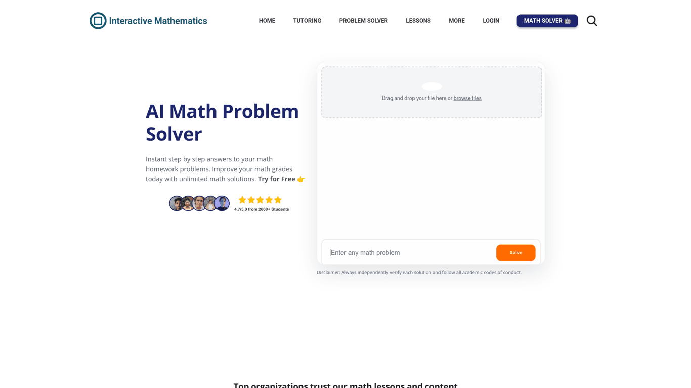 Interactive Mathematics screenshot