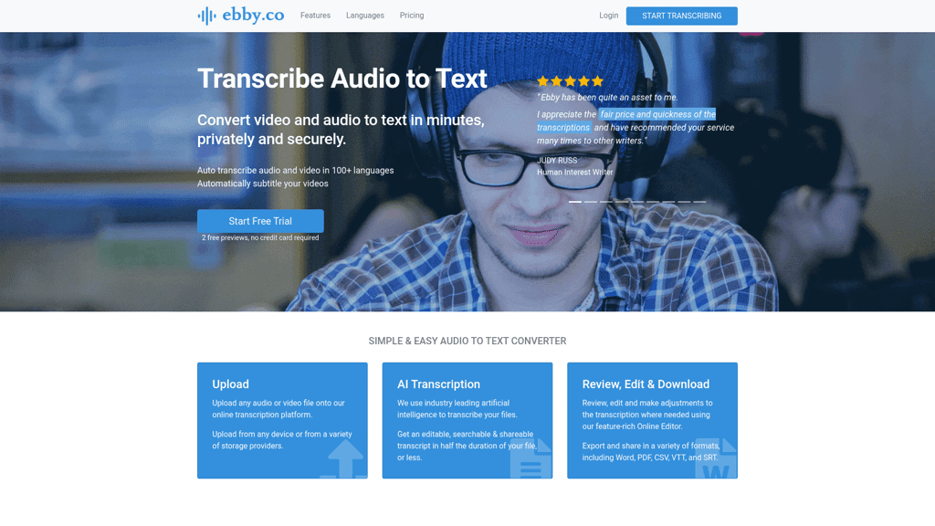Ebby.co screenshot