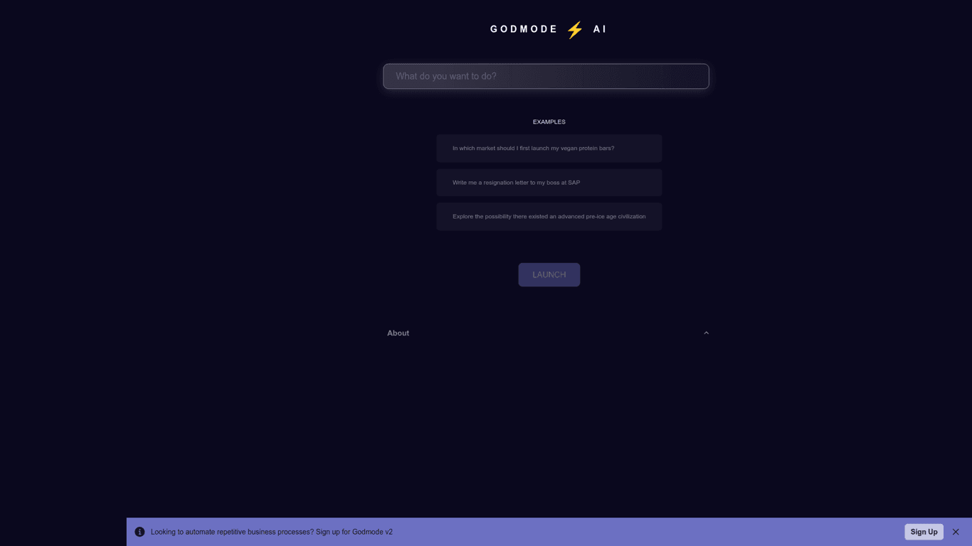 Godmode screenshot