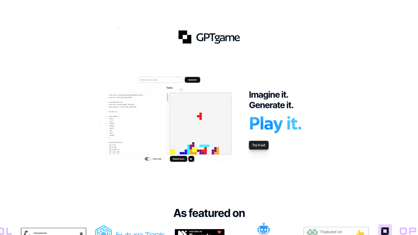 GPTGame screenshot