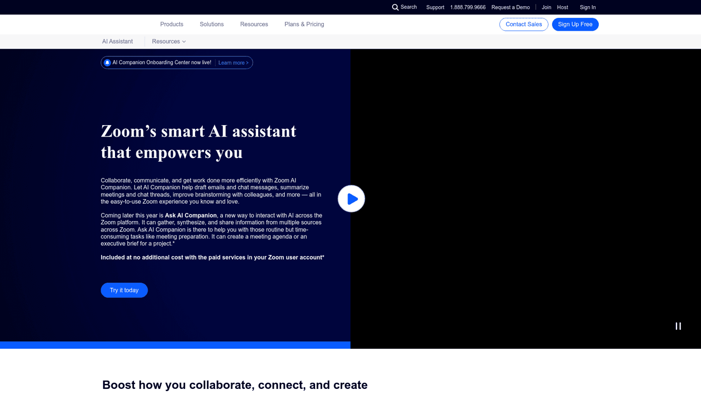 Zoom AI Assistant screenshot