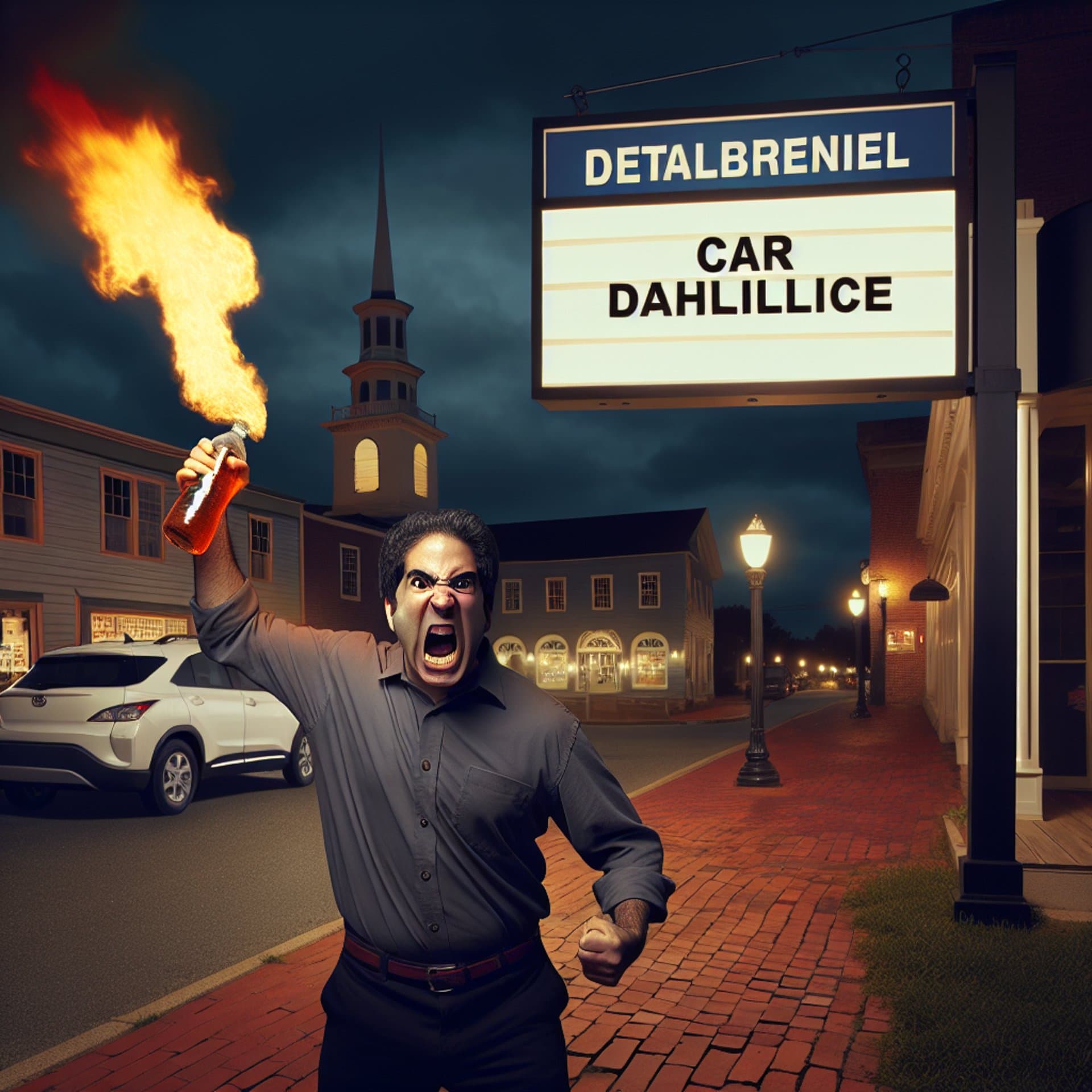 Tesla Trouble: Molotov Madness as Salem Man Takes on Dealership with Fiery Fury!