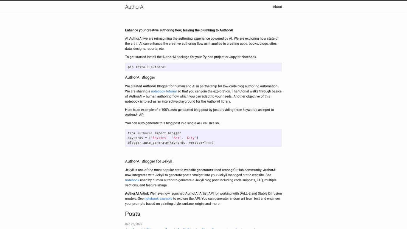 AuthorAI screenshot