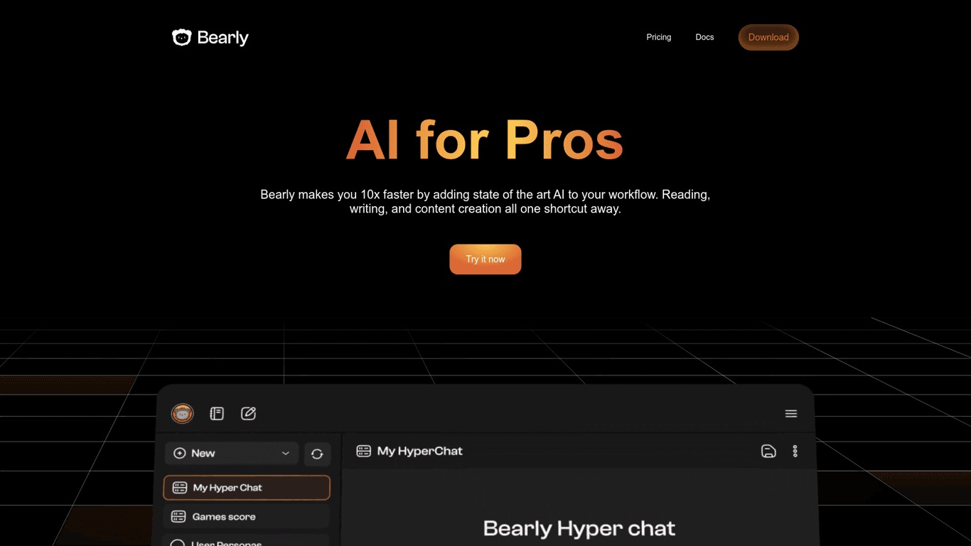 BearlyAI screenshot