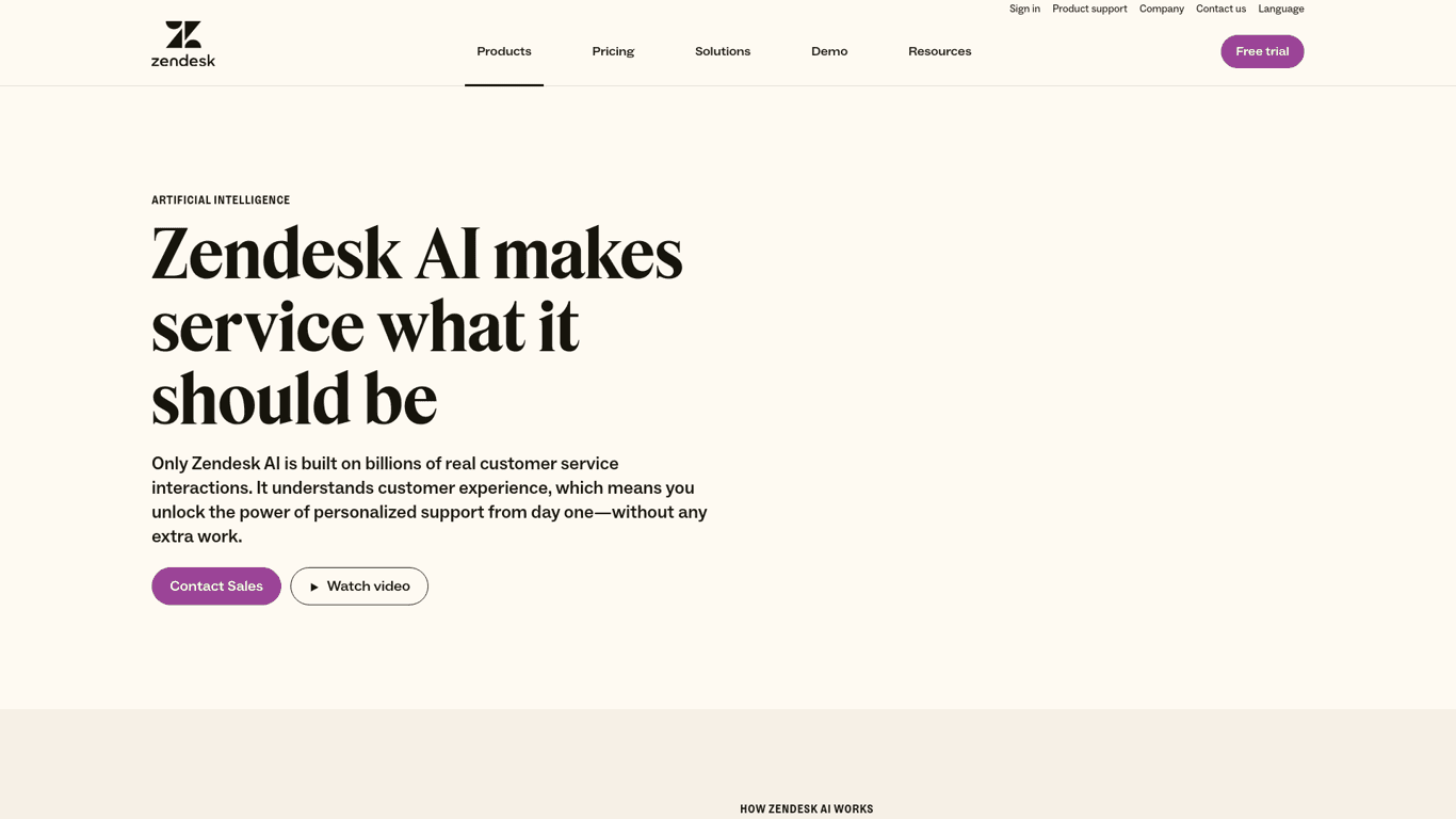 Zendesk AI screenshot