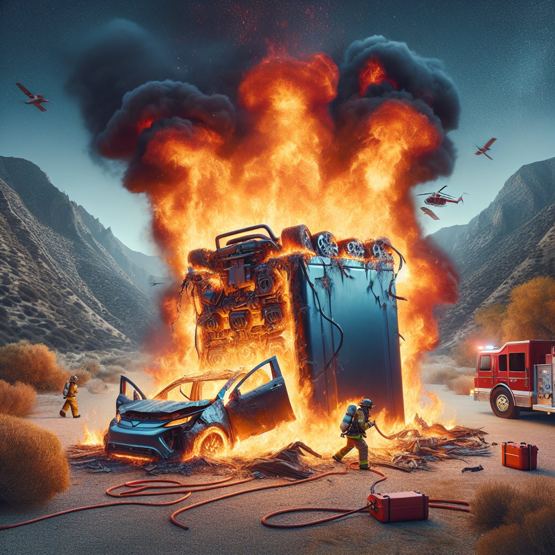 Heat from Burning Tesla Battery Thwarts Rescue in Fatal California Crash