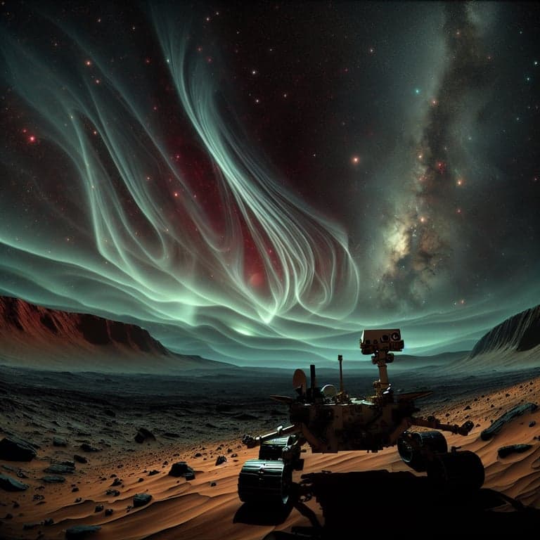 Perseverance Rover Snaps Stunning Shot of Deimos Alongside Martian Aurora