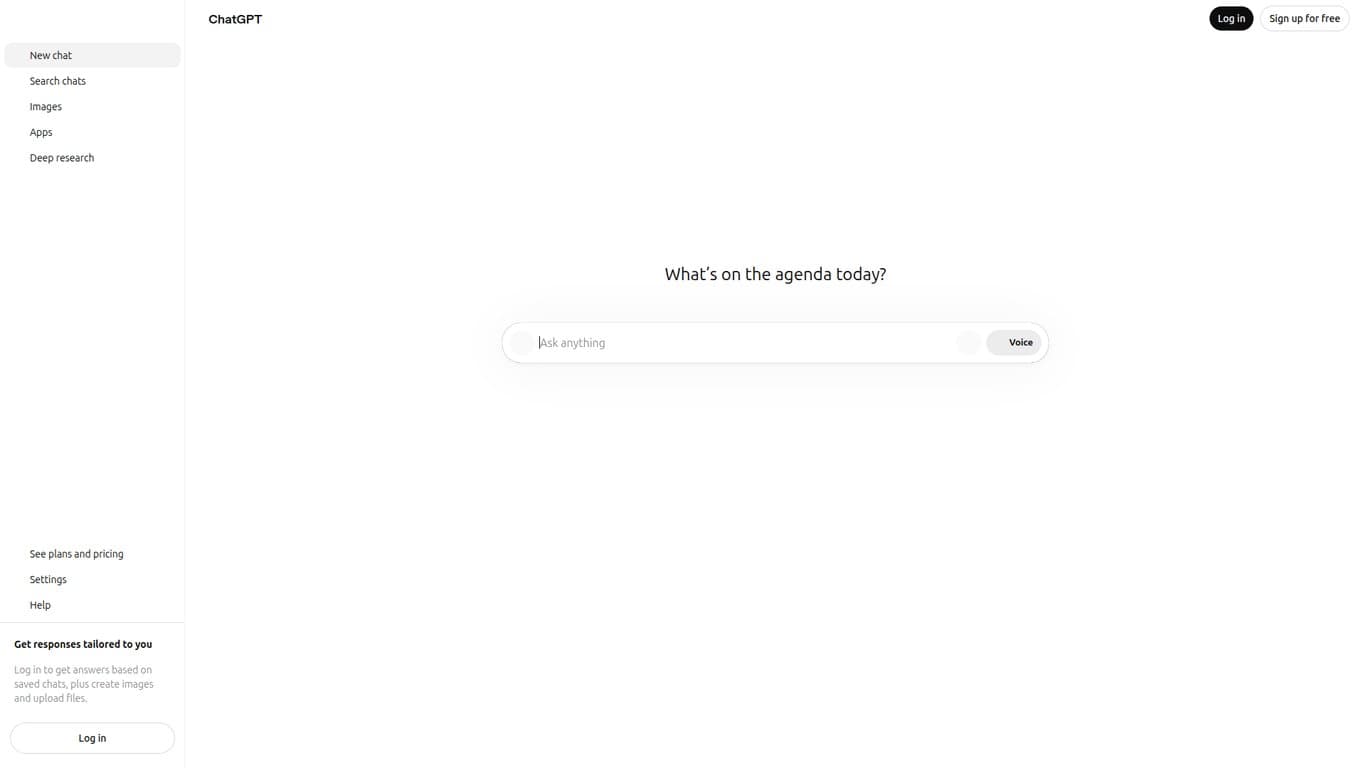 Chat GPT Online screenshot