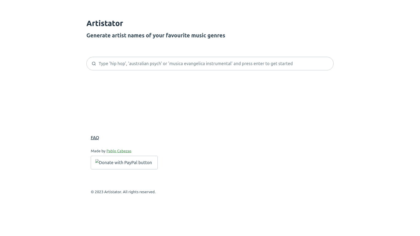 Artistator screenshot
