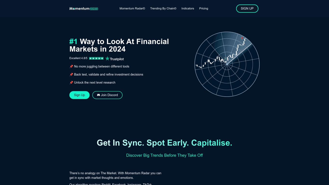 Momentum Radar screenshot