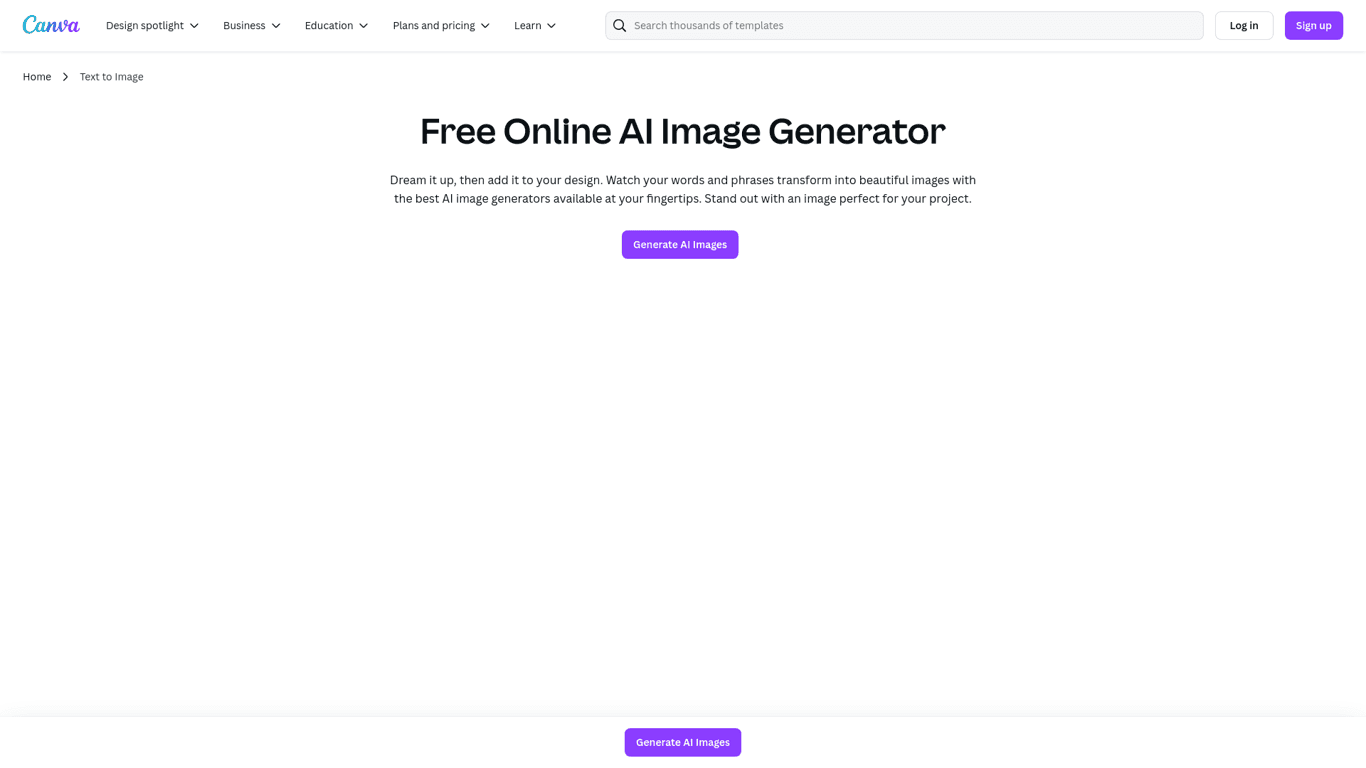 Canva Image Generator screenshot