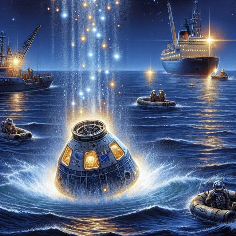 SpaceX Crew-10 Splashes into History with Pacific Ocean Landing!