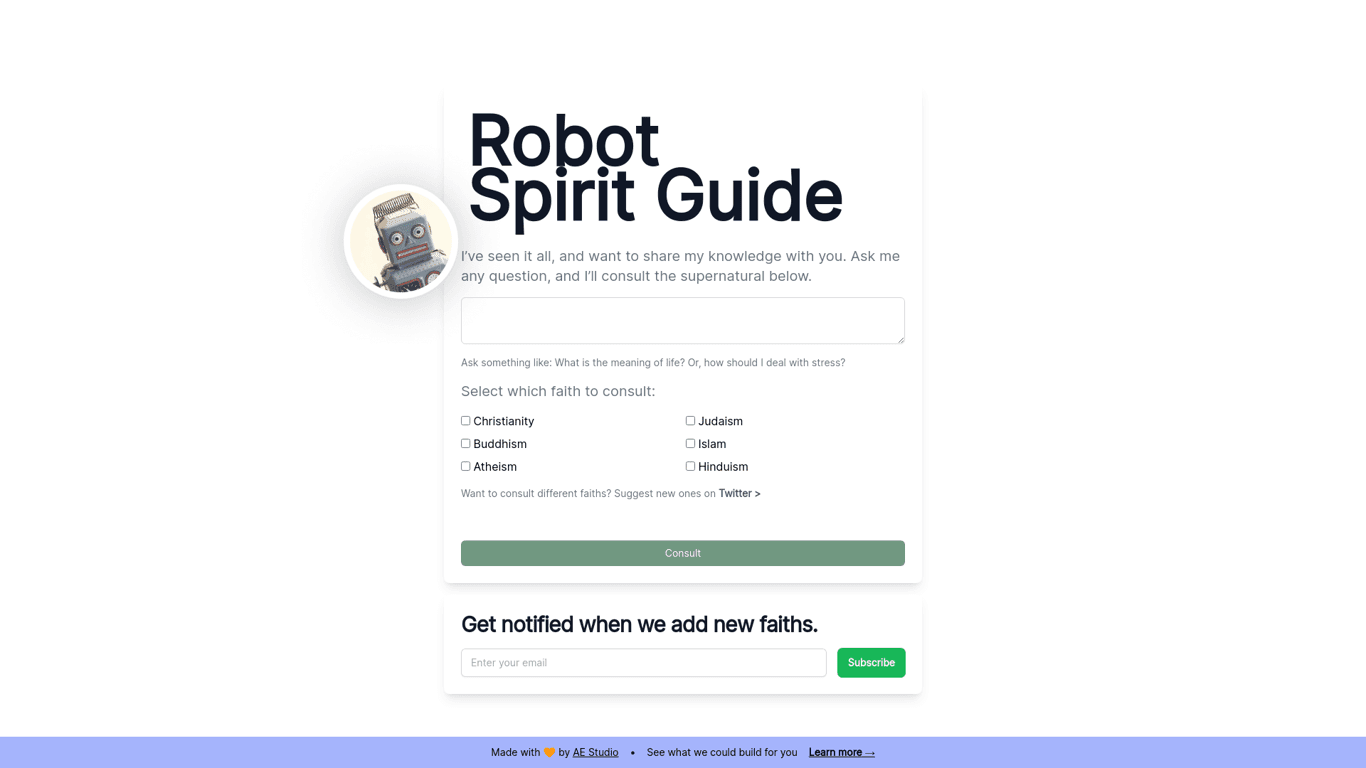 Robot Spirit Guide screenshot