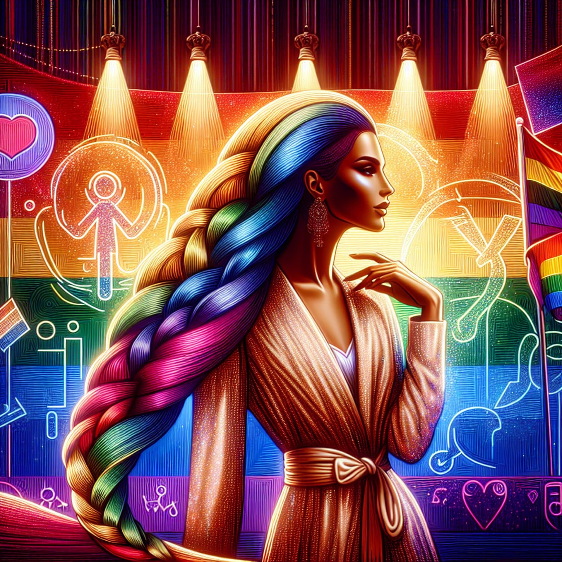 Vivian Wilson Dazzles in 40-Foot Braid for Wildfang's Pride Month Campaign