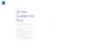 AI Dev Codes