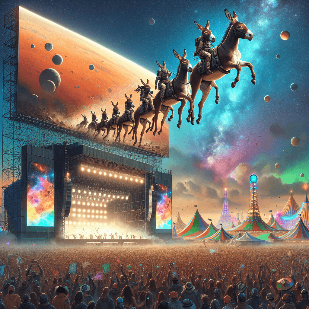 Led By Donkeys Launches to New Heights with Mars Billboard at Glastonbury