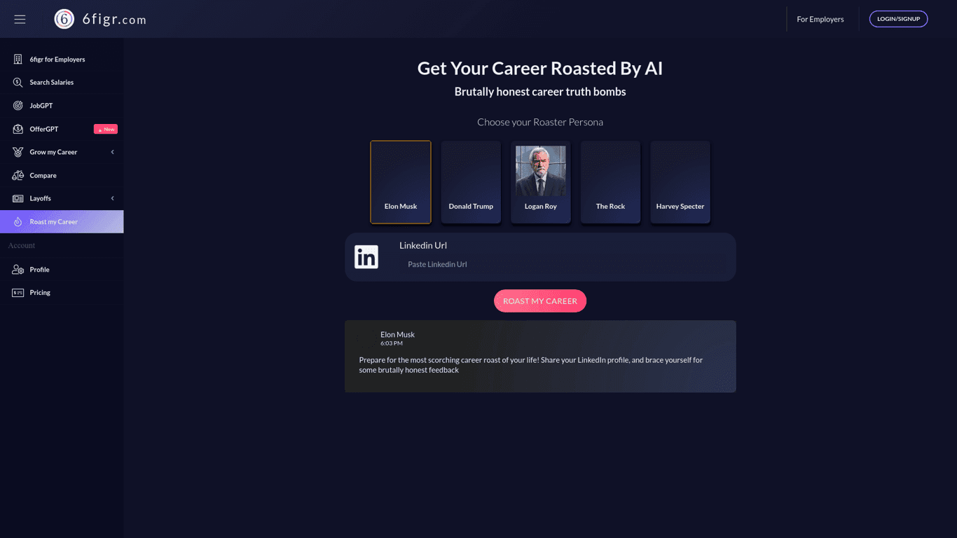 AI Roasts My Career screenshot