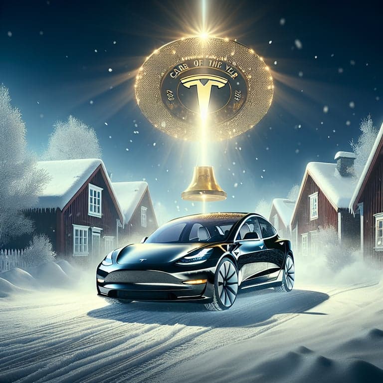 Tesla Model 3 Nabs Sweden's Car of the Year 2024 Title!