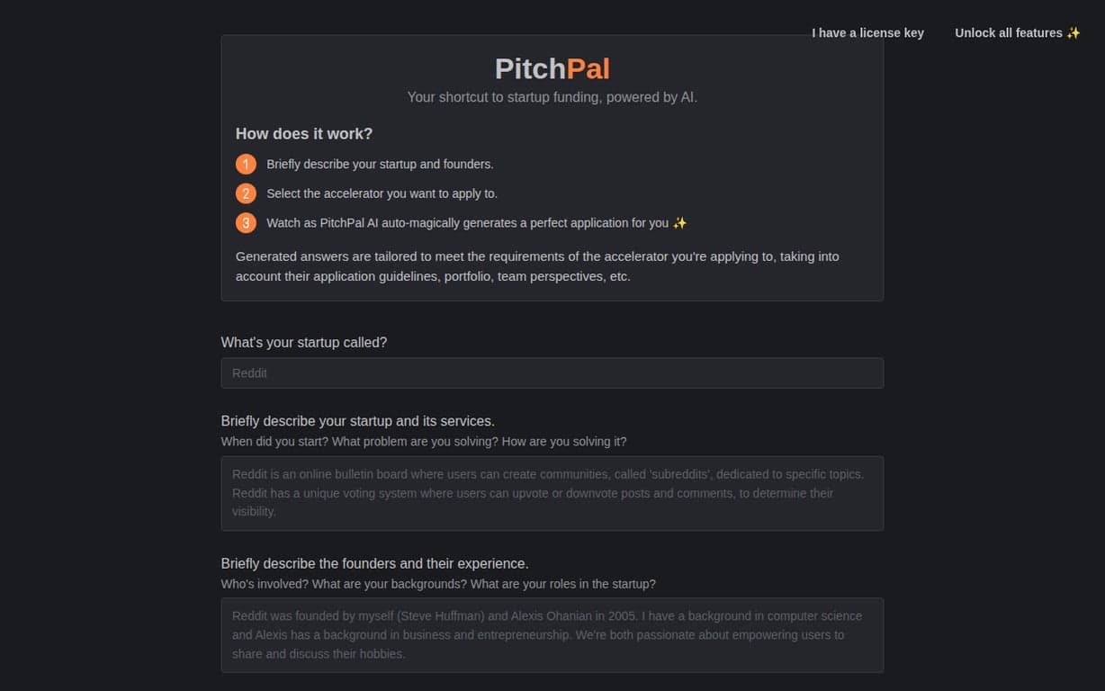 PitchPal screenshot