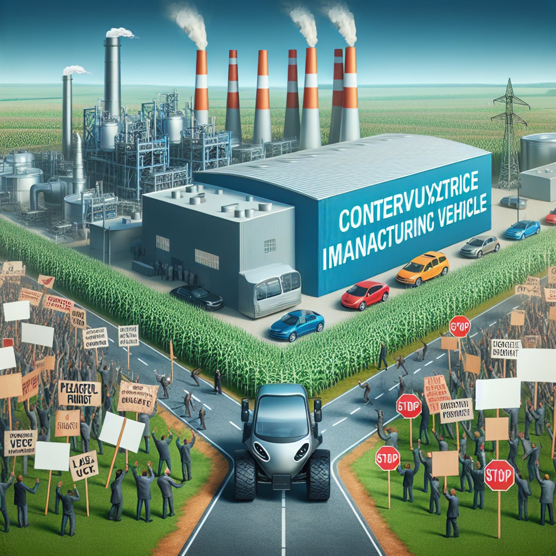 Tesla's Grünheide Factory Protest Sparks Controversy with 'Heil Tesla' Imagery