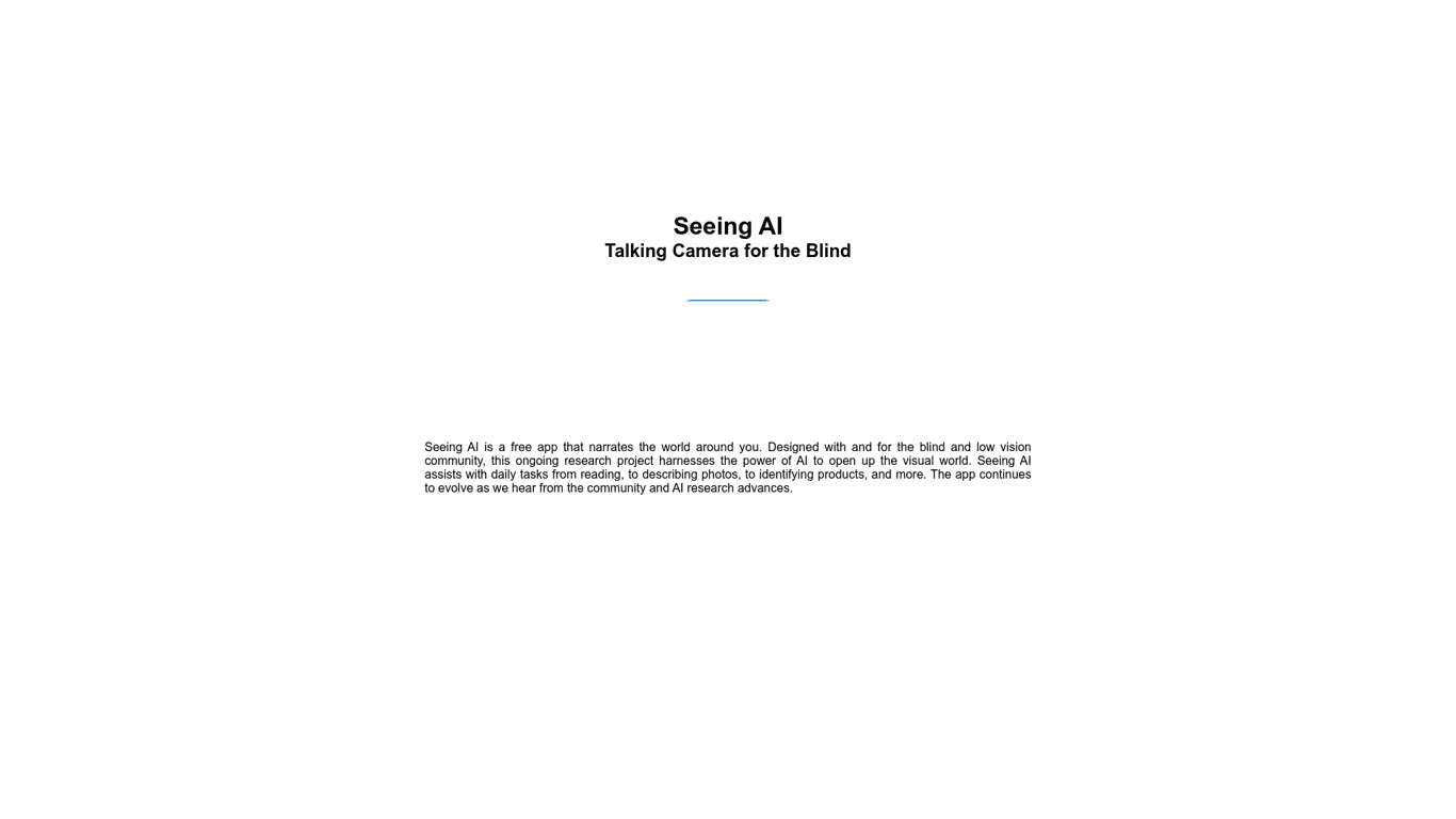 SeeingAI screenshot