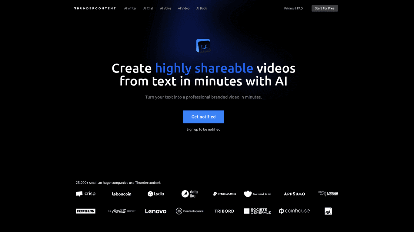 AI Video Editor - Thundercontent screenshot