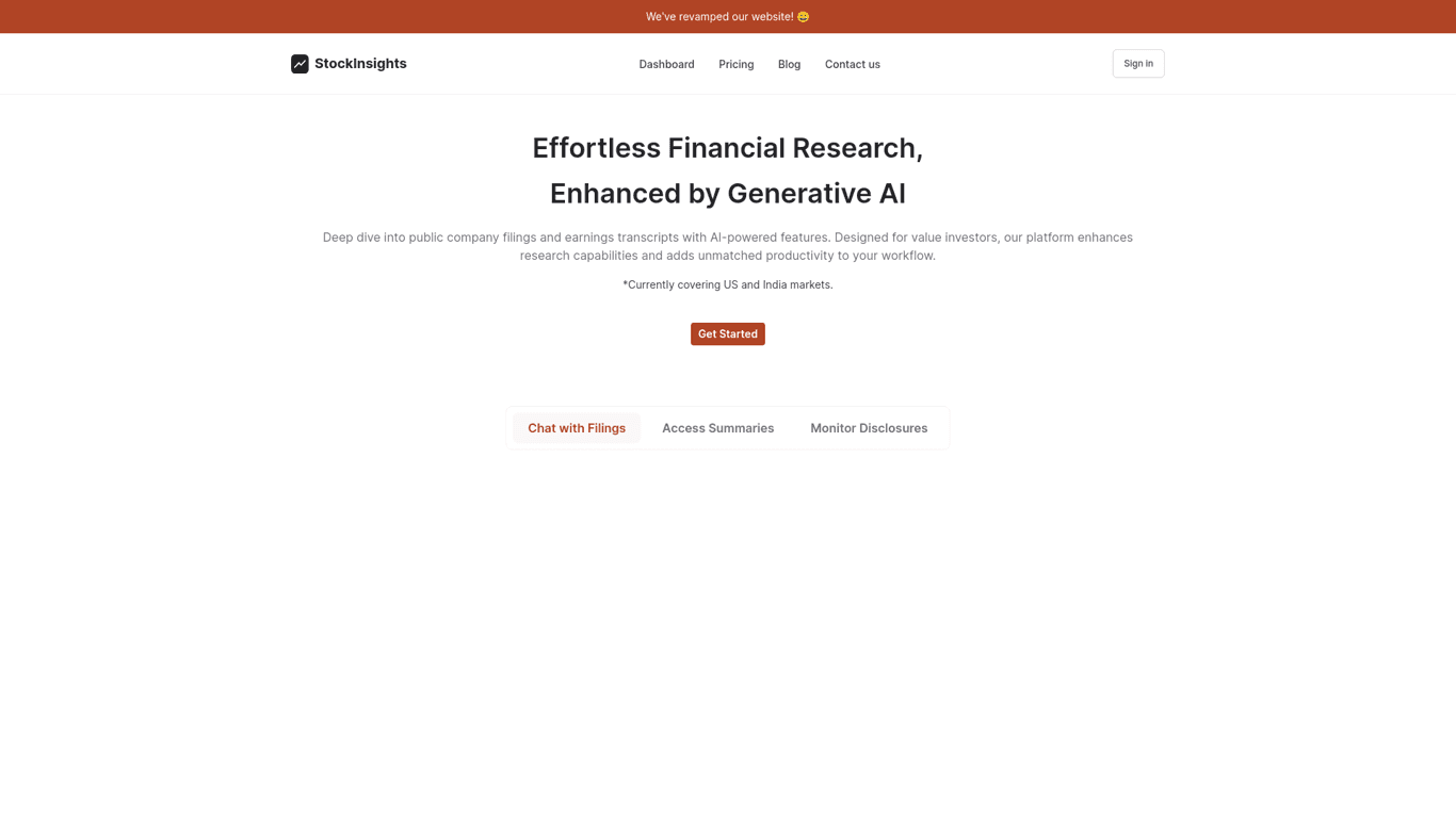 StockInsights AI screenshot
